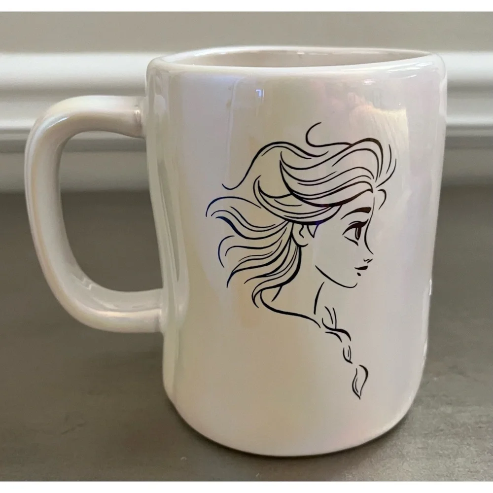 NWT Rae Dunn Disney Frozen “LET IT GO” Iridescent Double Sided Elsa Mug - Picture 2 of 4